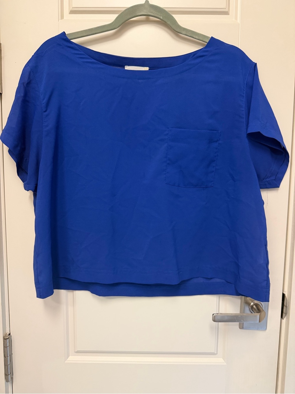 Women’s Relaxed Pocket Blouse in Deep Blue/Purple